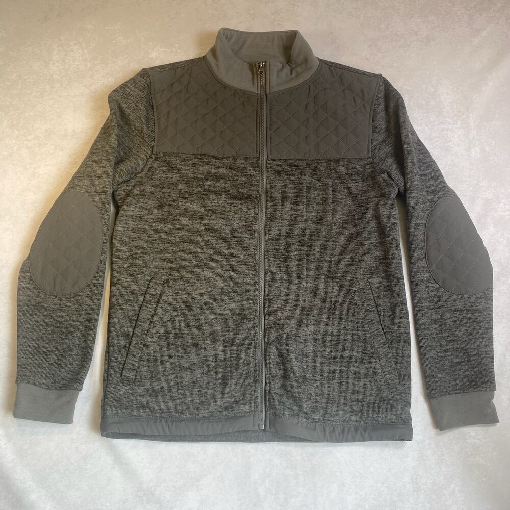 ARTHUR BEALE Men's Medium Gray Full Zip Jacket Coat